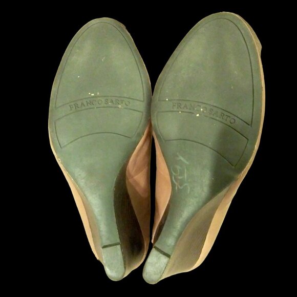 Franco Sarto Helio Leather Wedge Pumps, Size 10M Wedge Shoe, High Heel Wedge - Picture 10 of 16